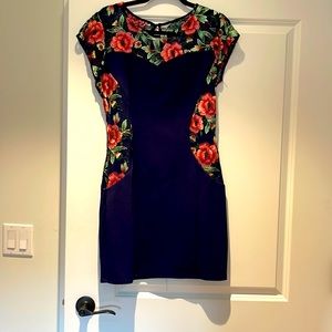 Floral blue dress